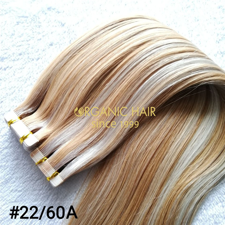 High quality double drawn tape in hair extensions  C103